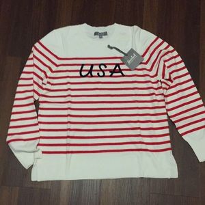 USA stripped Sweater NWT